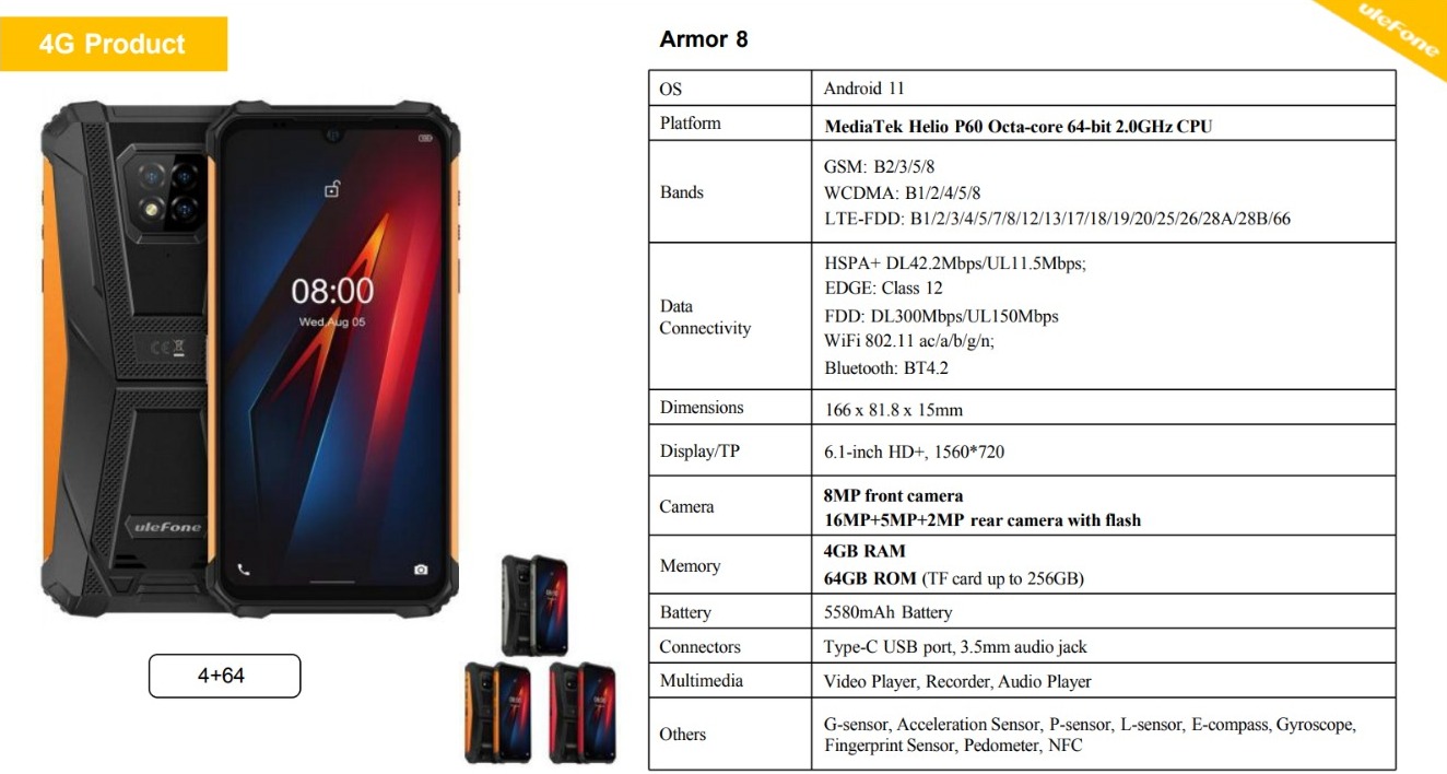 Ulefone Armor 8 Smartphone