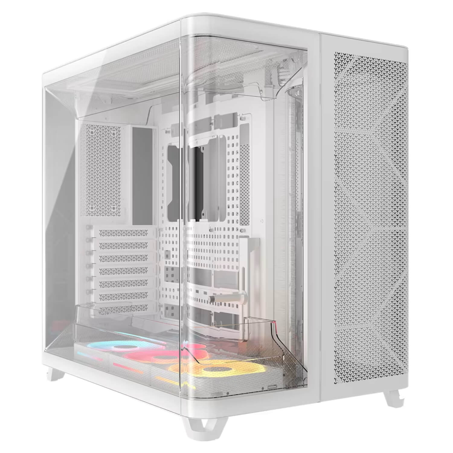 מארז מחשב Corsair AIR 5400 LX-R RGB iCUE LINK Triple Chamber - White