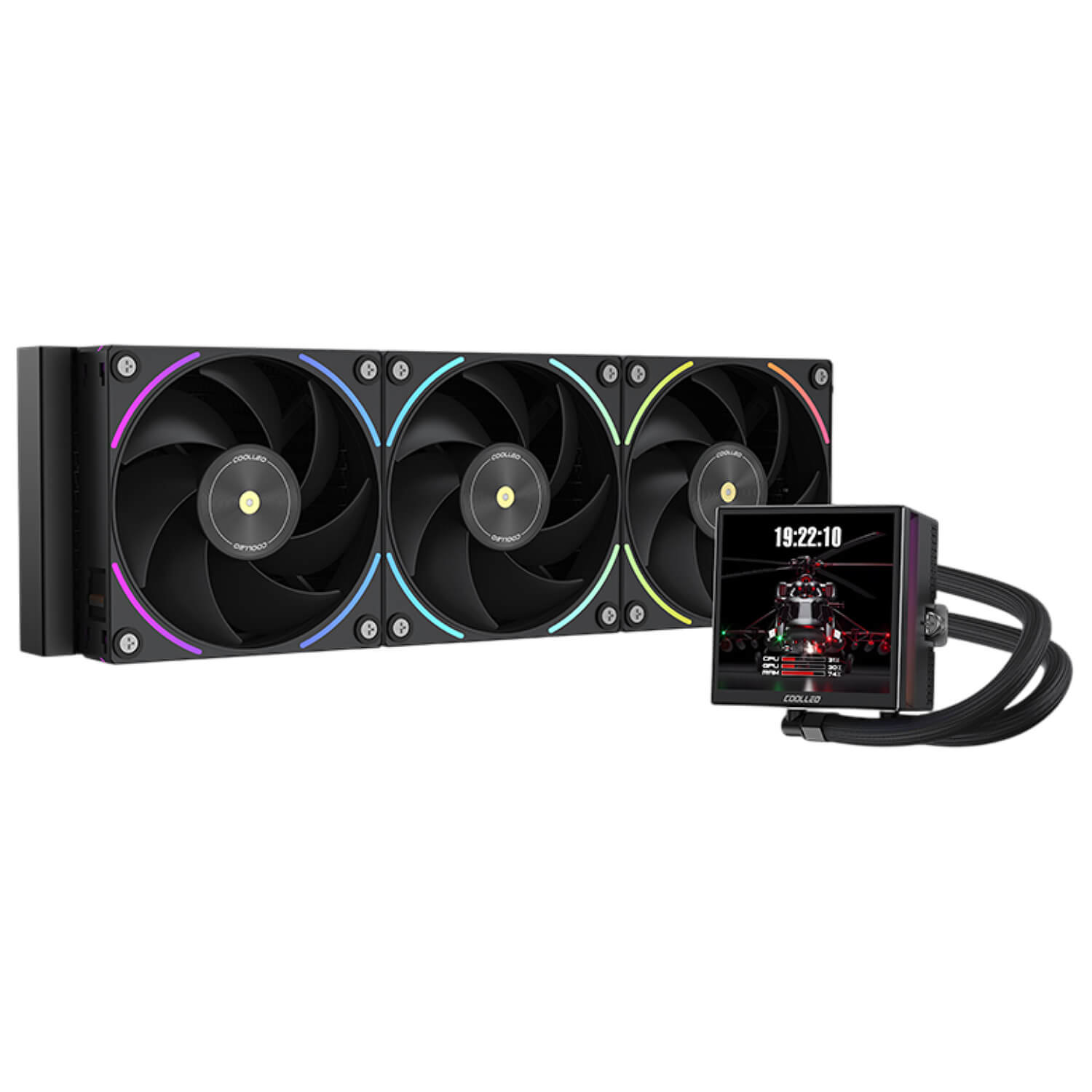 קירור נוזלי למעבד Coolleo ICE Apex Vision 360 BK