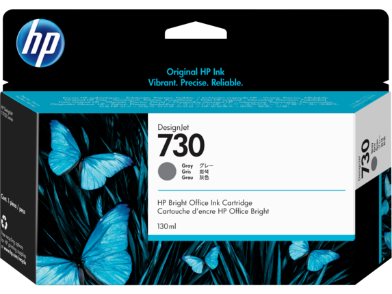 HP 730 130-ml Gray DesignJet Ink Cartridge (P2V66A)