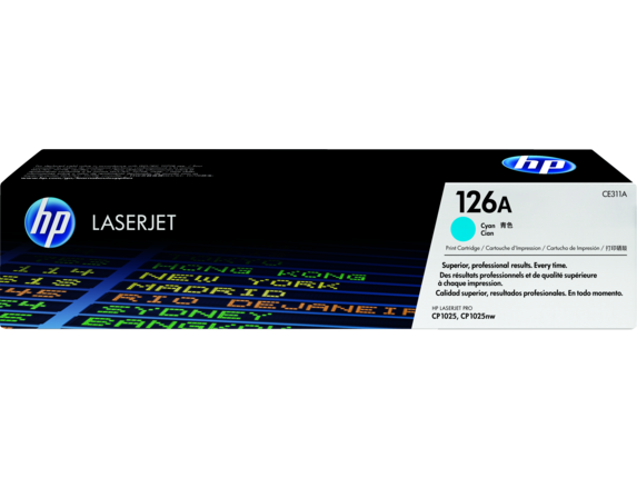 HP 126A Cyan Original LaserJet Toner Cartridge (CE311A)